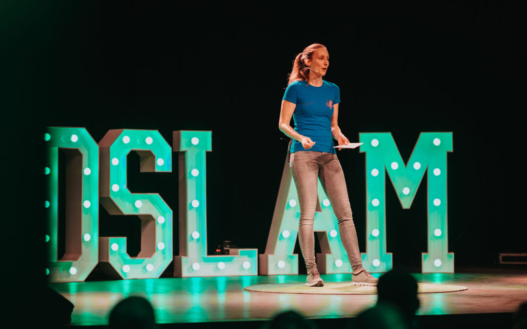 Nina beim Vortrag auf dem DSLAM